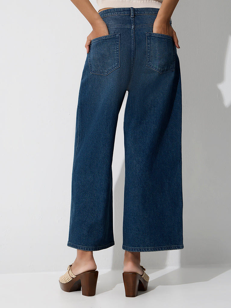 LOV Blue-Wash High-Waist Straight Fit Jeans
