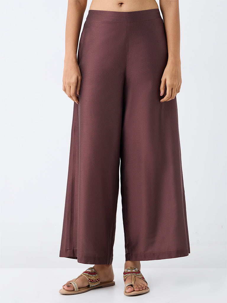 Utsa Brown Solid Pants