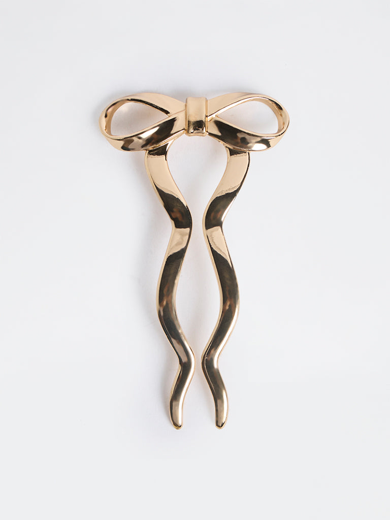 Studiowest Gold Bow Design Hair Pin