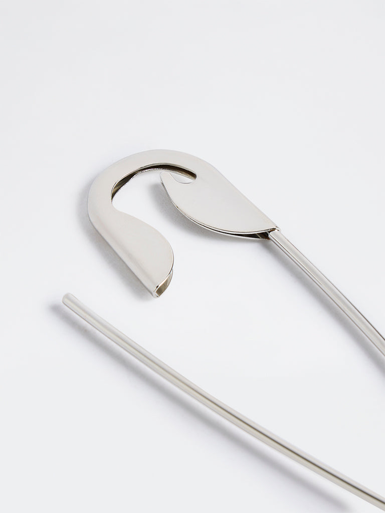 Studiowest Silver Safety Pin Design Hair Clip
