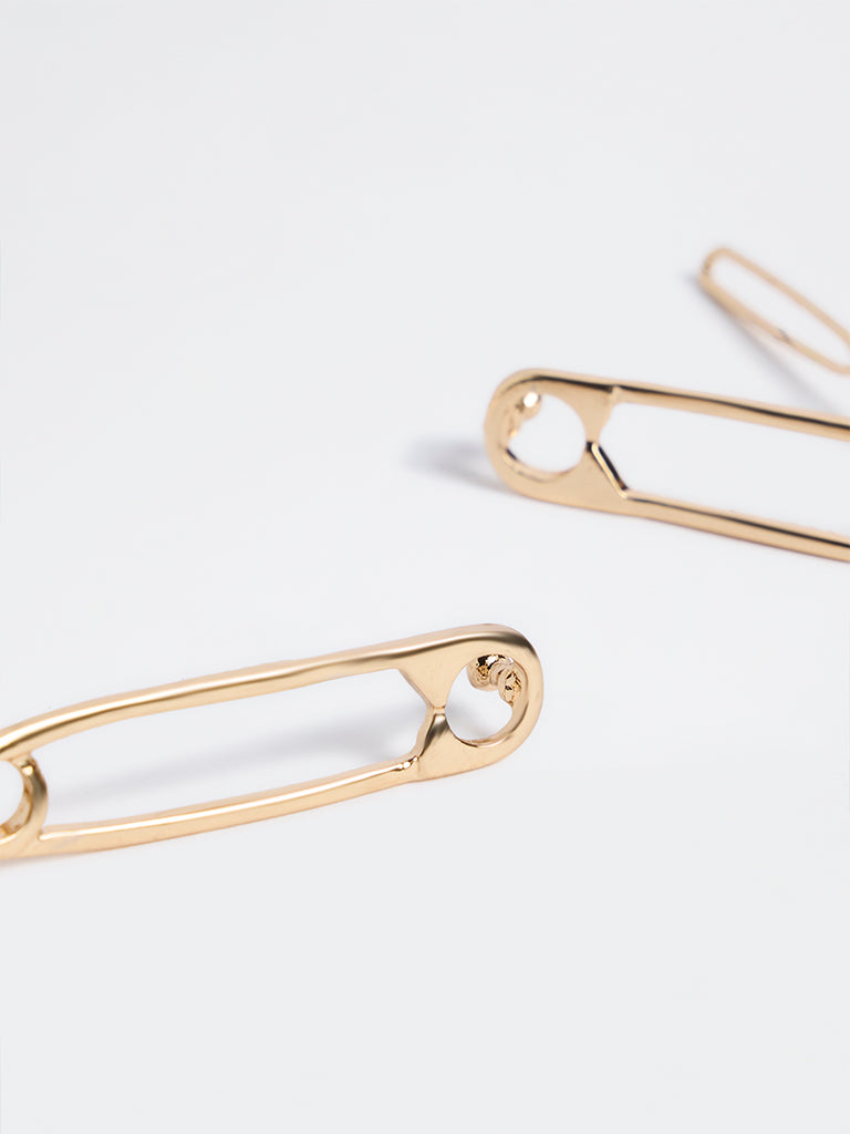 Studiowest Gold Safety Pin Design Clips - Pack of 2