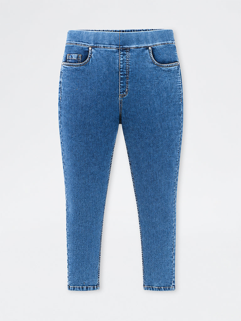Gia Blue-Wash Mid-Waist Skinny Fit Jeans