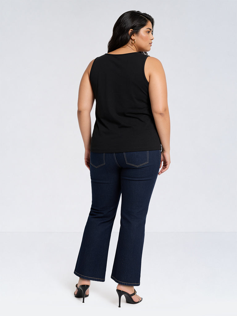 Gia Dark Blue High-Rise Bootcut Jeans
