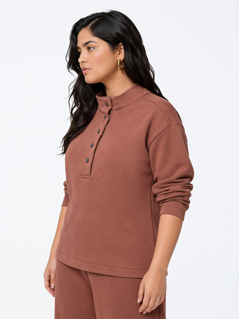 Gia Brown Melange T-Shirt