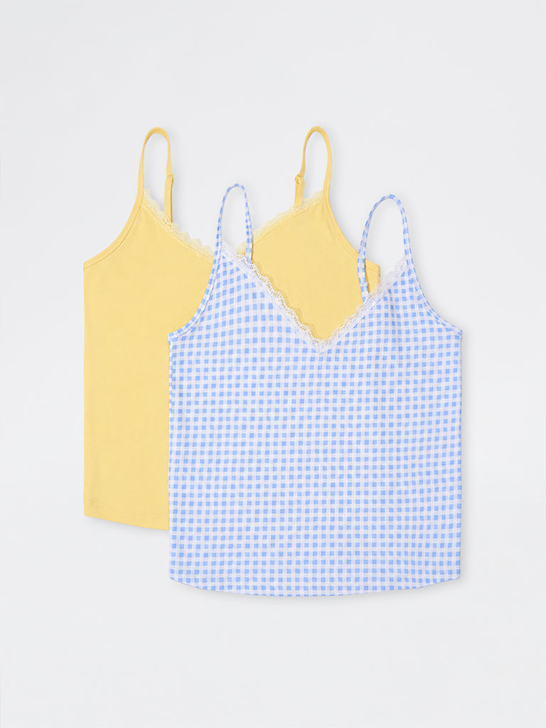 Superstar 2-Pack Lace-Detail Cotton-Blend Camisoles