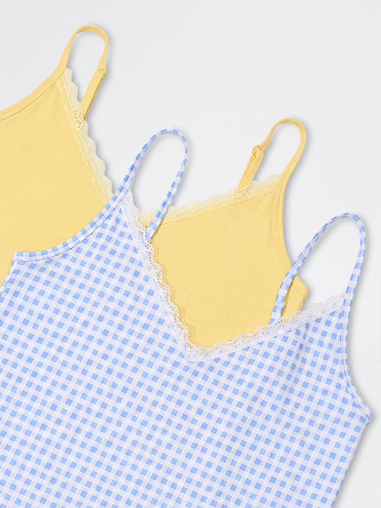 Superstar 2-Pack Lace-Detail Cotton-Blend Camisoles
