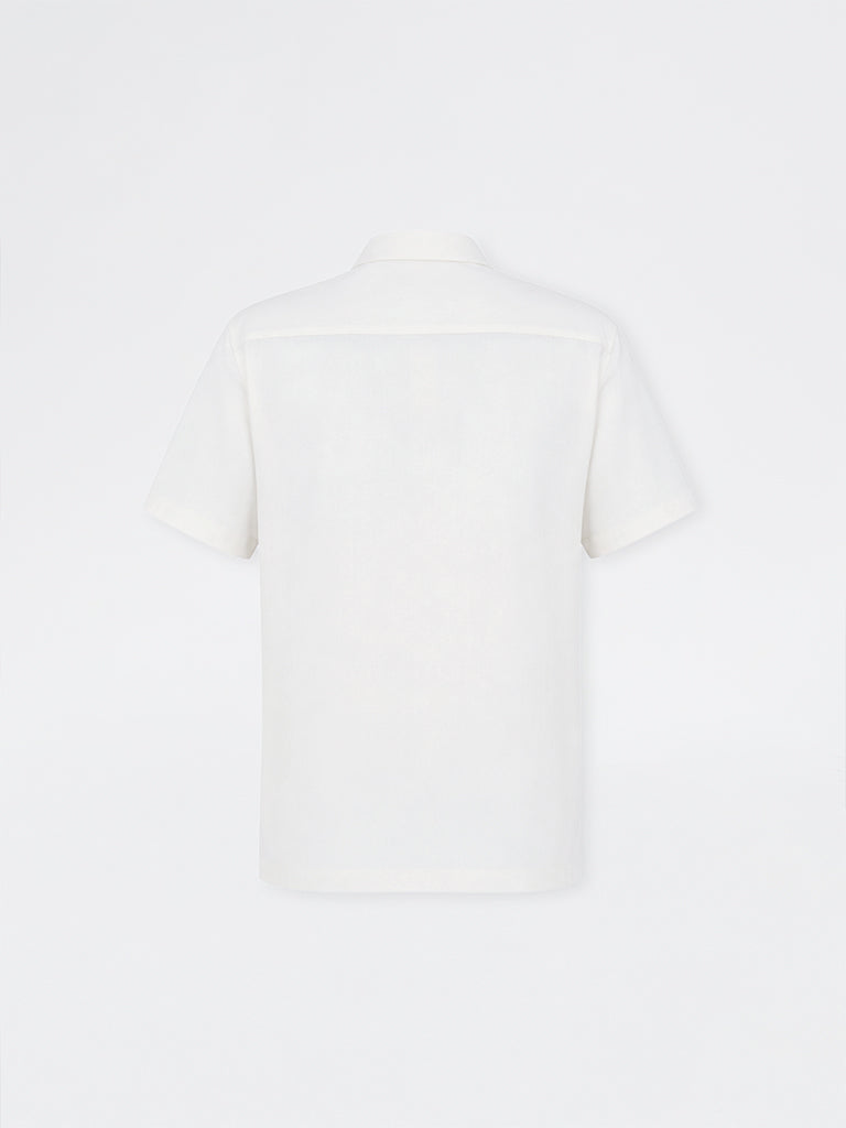 Ascot Off-White Solid Relaxed-Fit Shirt
