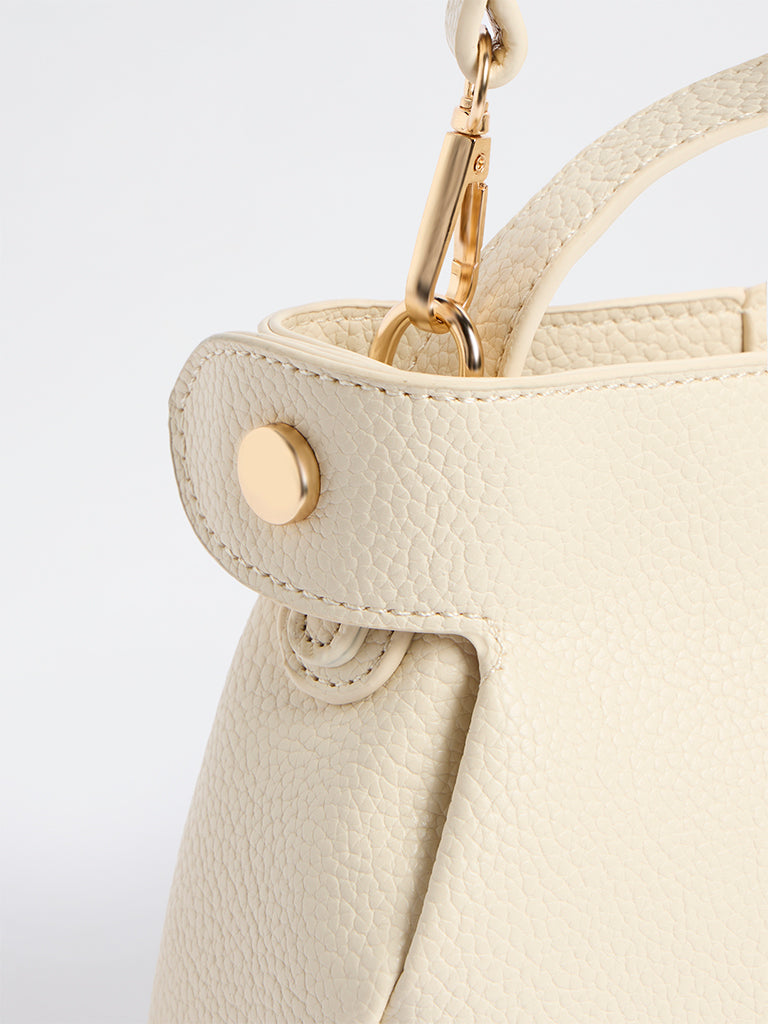 Westside Ivory Textured Sling Bag