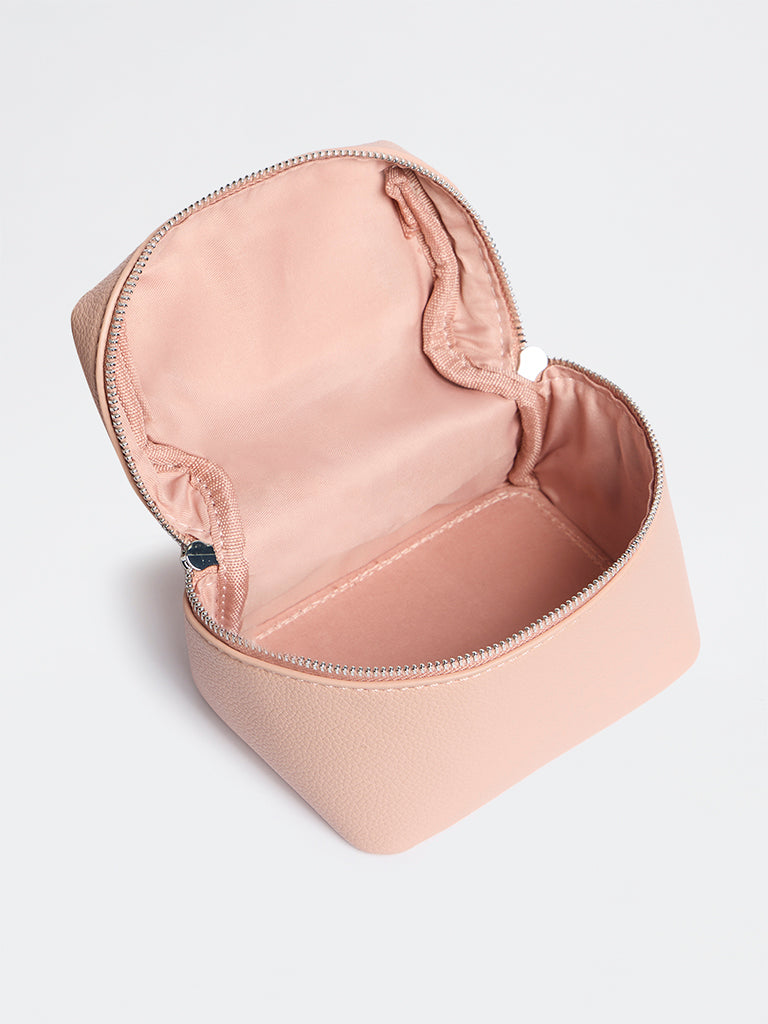 Westside Light Pink Textured Crossbody Sling Bag