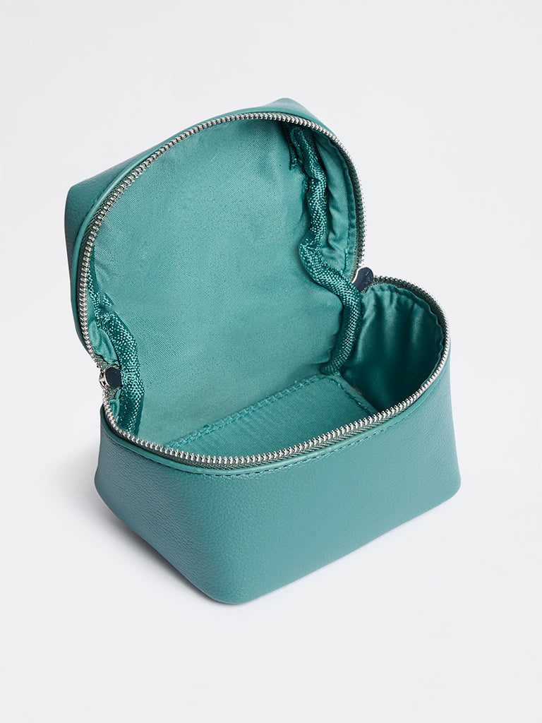 Westside Teal Textured Nano Crossbody Sling Bag