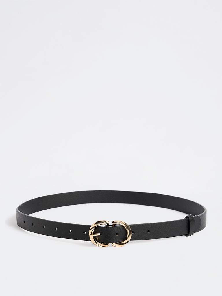 Westside Accessories Black Twisted Double D-Buckle Belt