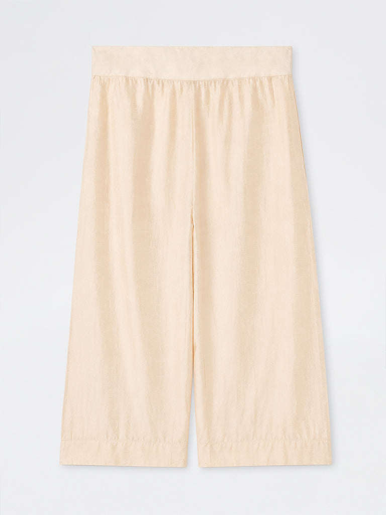 Diza Ivory Solid Pants