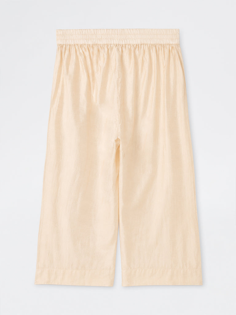 Diza Ivory Solid Pants