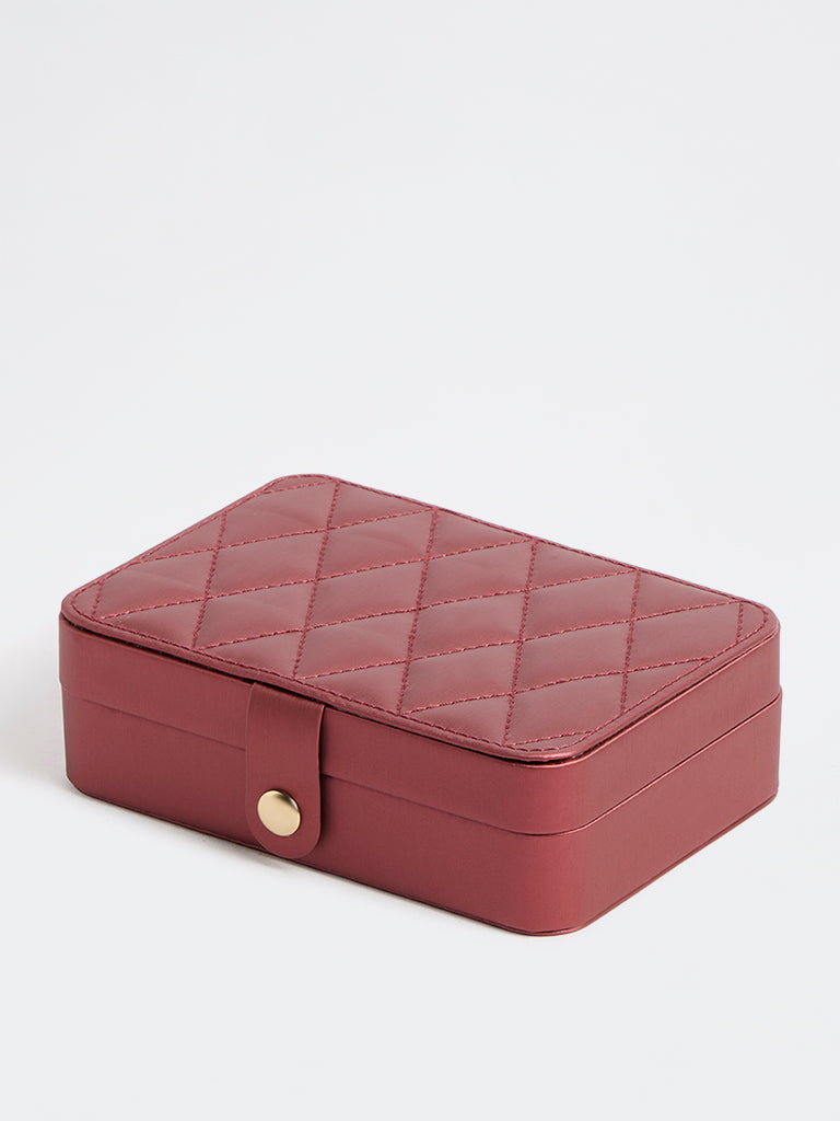 Westside Accessories Copper Quilted Rectangular Jewellery Box