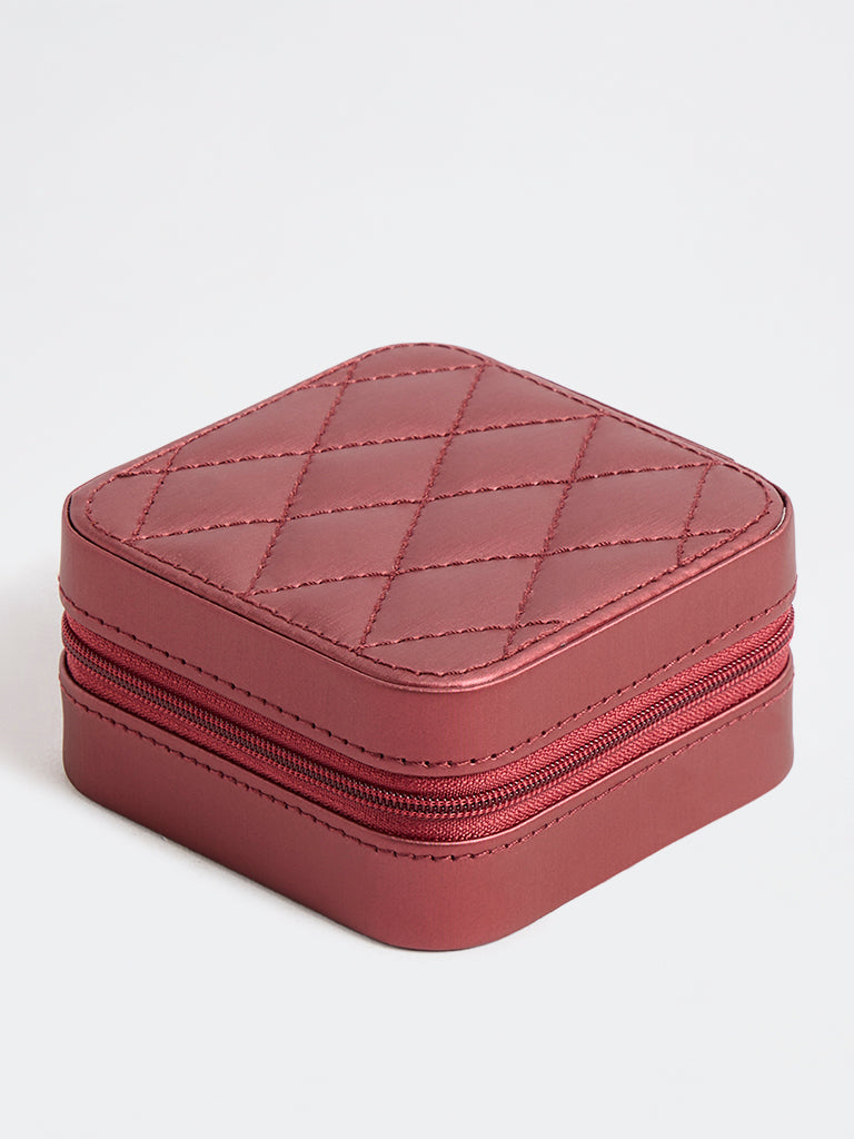 Westside Accessories Copper Quilted Square Jewellery Box