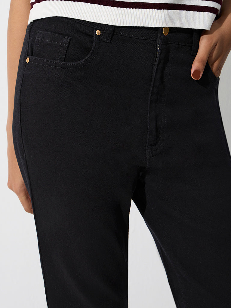 LOV Blue-Wash High-Waist Bootcut Jeans