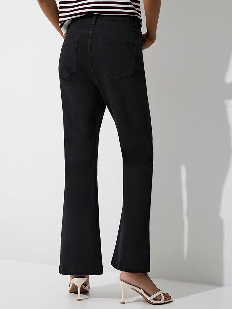 LOV Blue-Wash High-Waist Bootcut Jeans