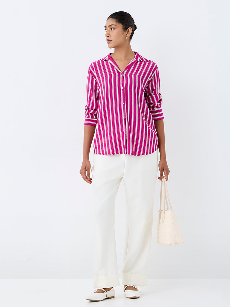 Wardrobe Pink Striped Shirt