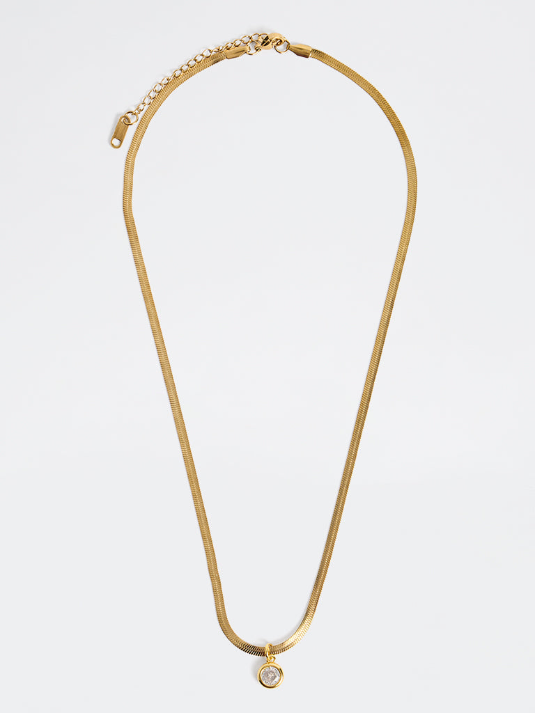 Westside Accessories Gold Dainty Pendant Necklace