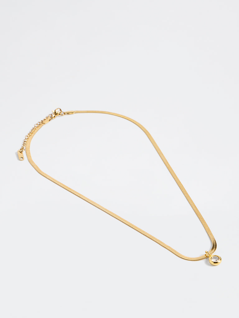 Westside Accessories Gold Dainty Pendant Necklace
