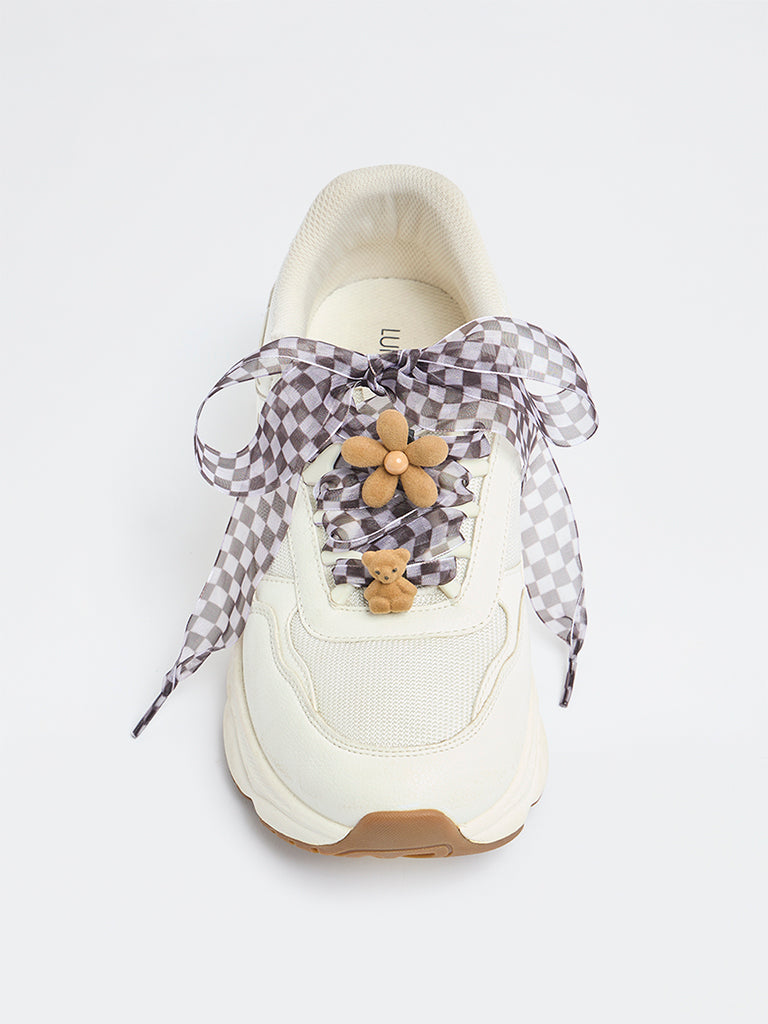 LUNA BLU Brown Multi-Design Shoe Charms with Lace Set - Pack of 5