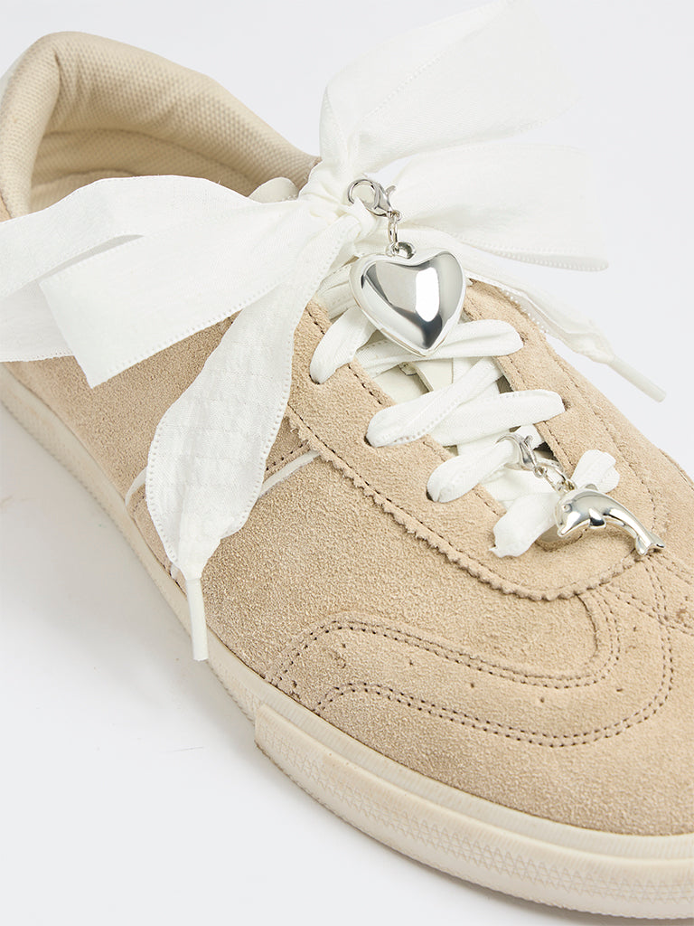 LUNA BLU White Multi-Design Shoe Charms with Lace Set - Pack of 5