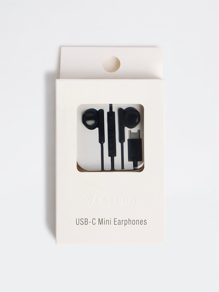 Westside Accessories Black USB-C Mini Wired Earphones