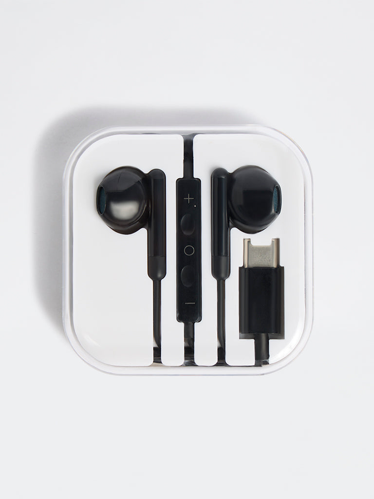 Westside Accessories Black USB-C Mini Wired Earphones
