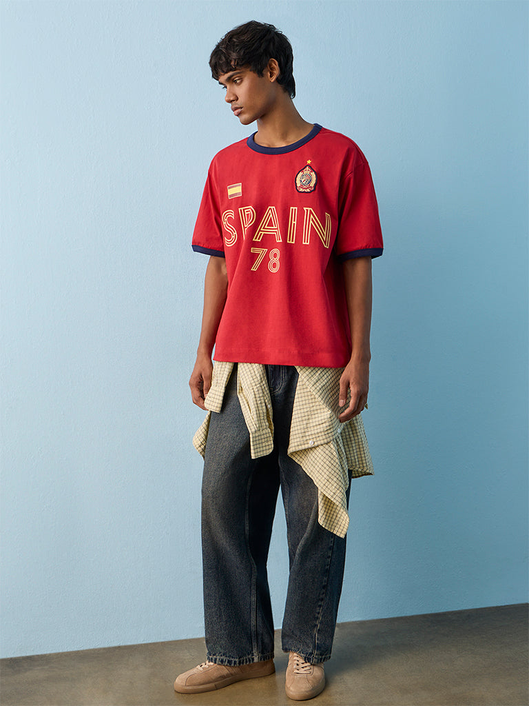 Nuon Red Spain Football Jersey