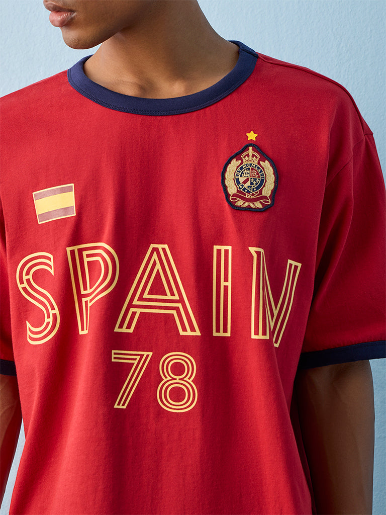 Nuon Red Spain Football Jersey