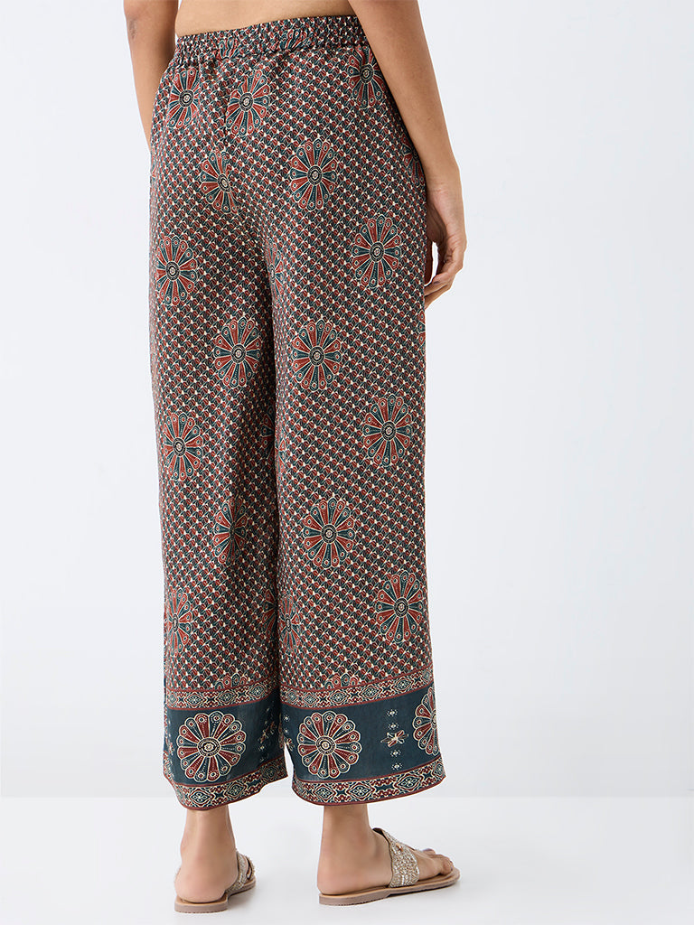 Utsa Multicolour Floral Printed Pants