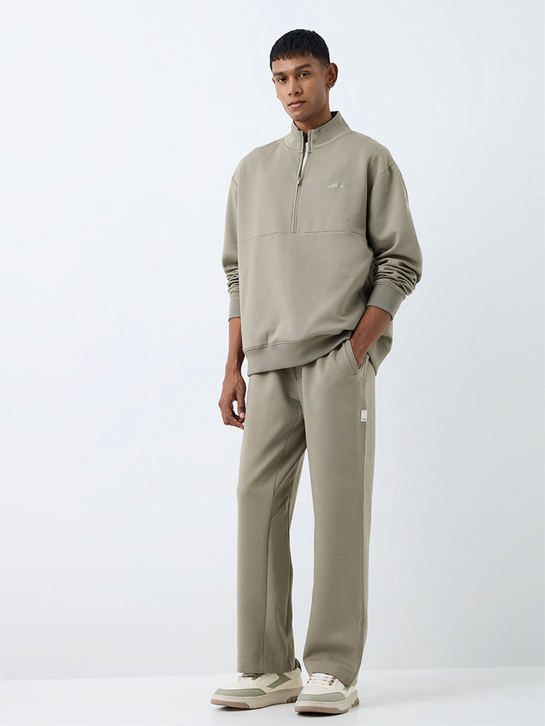Nuoflexx Sage Solid Relaxed-Fit Mid-Rise Track Pants