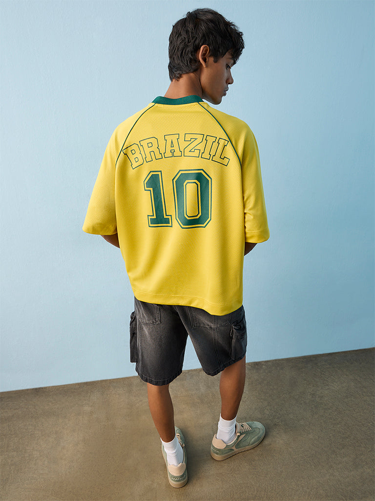 Nuon Yellow Brazil Football Jersey
