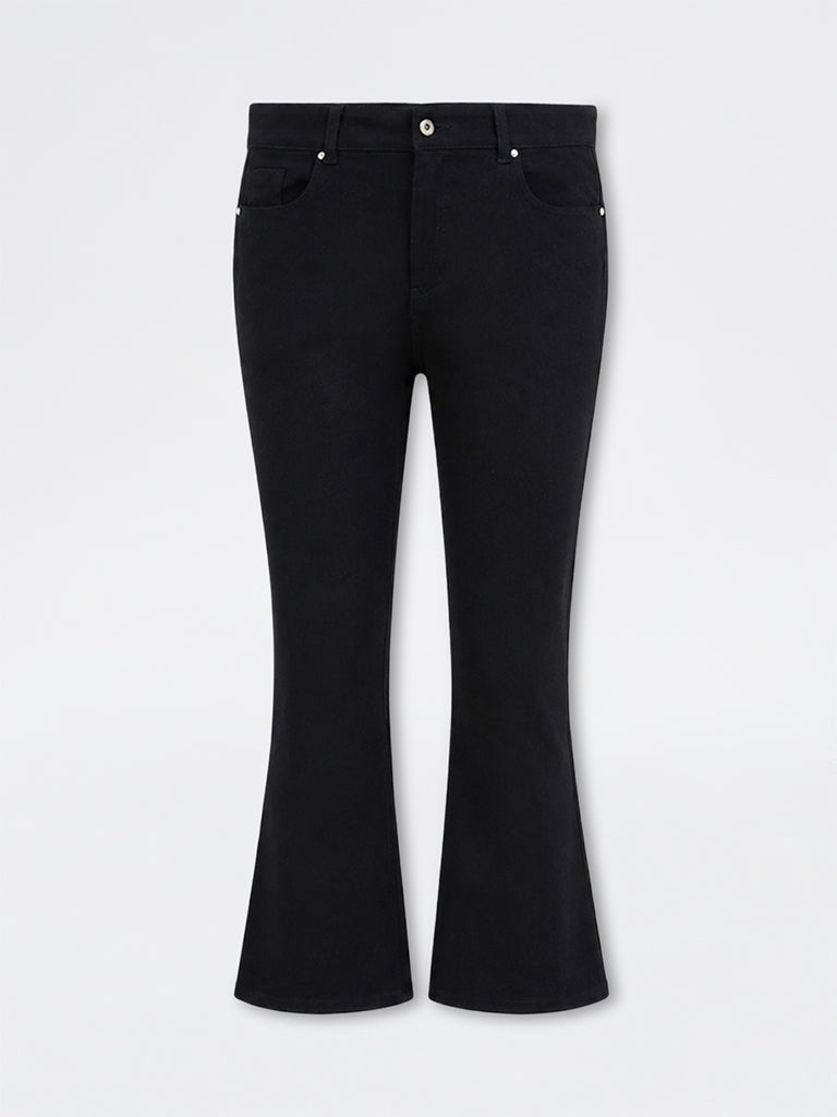 Gia Black High-Rise Bootcut Jeans