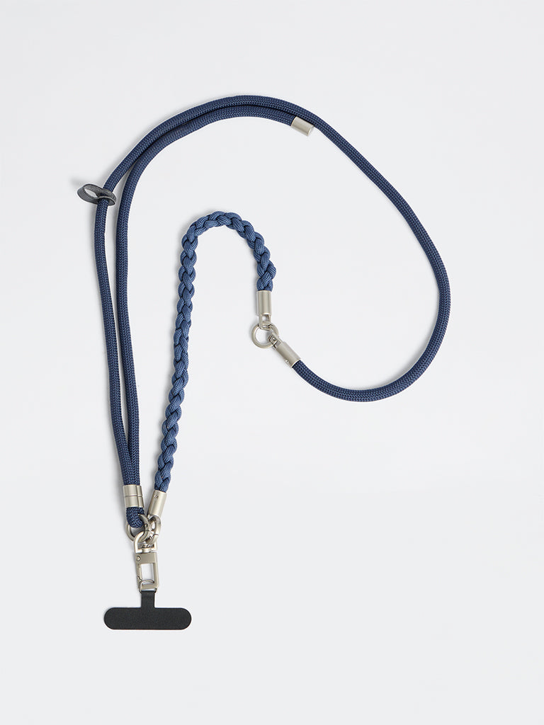 Westside Accessories Navy Braided Phone Lanyard