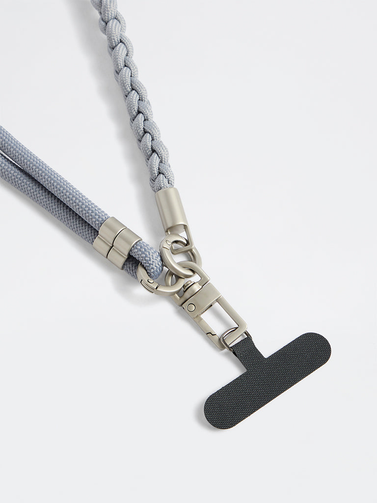 Westside Accessories Grey Braided Phone Lanyard