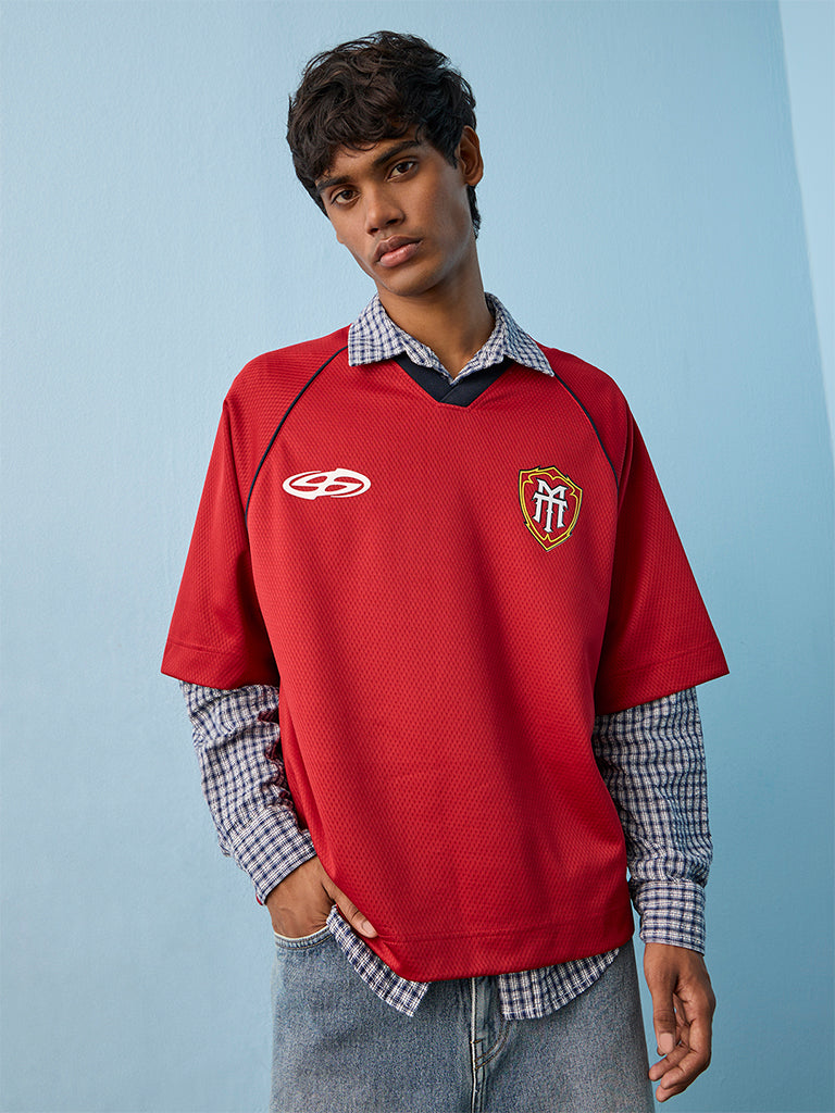 Nuon Red Portugal Football Jersey
