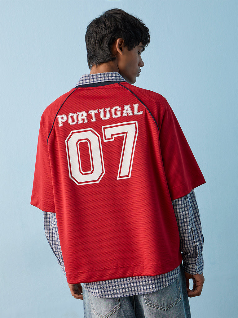 Nuon Red Portugal Football Jersey