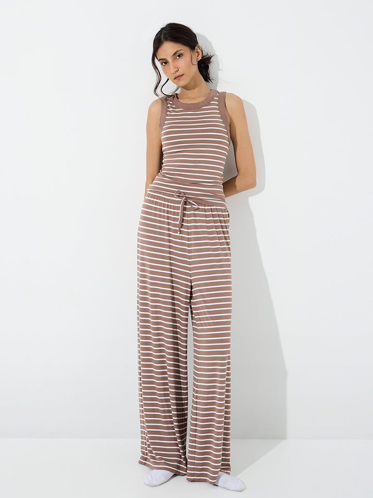 Superstar Brown Stripe Tank Top
