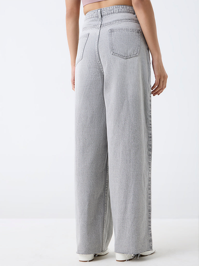 Nuon Grey High-Waist Jeans