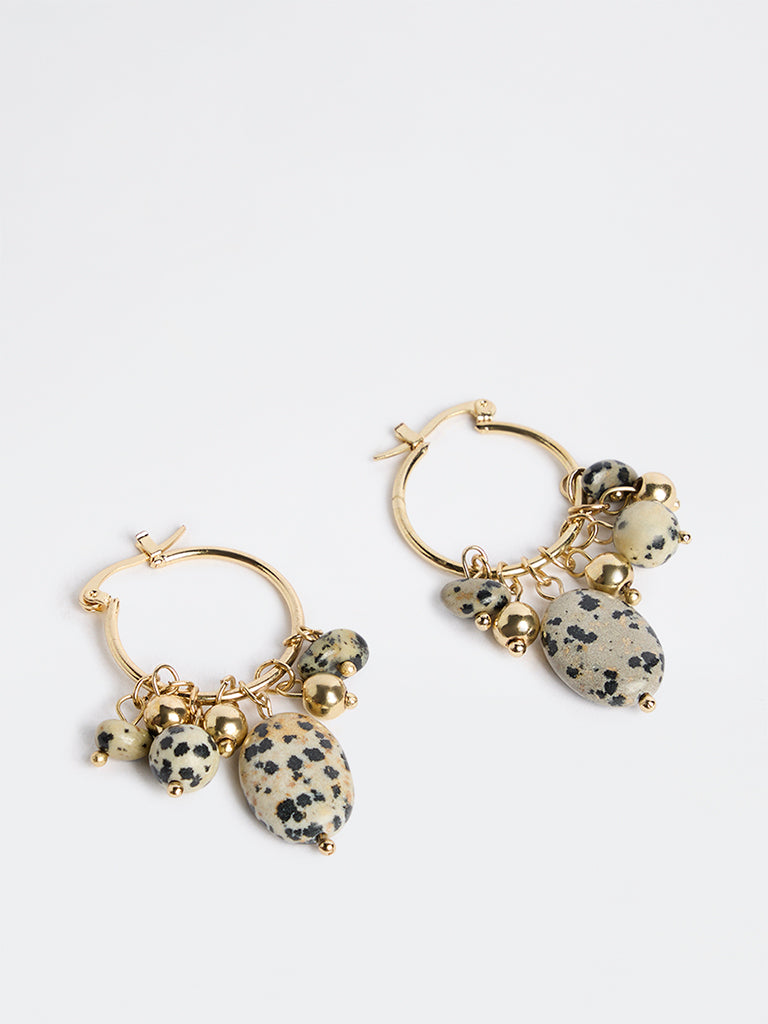 Westside Accessories Multicolour Stone Hoop Earrings