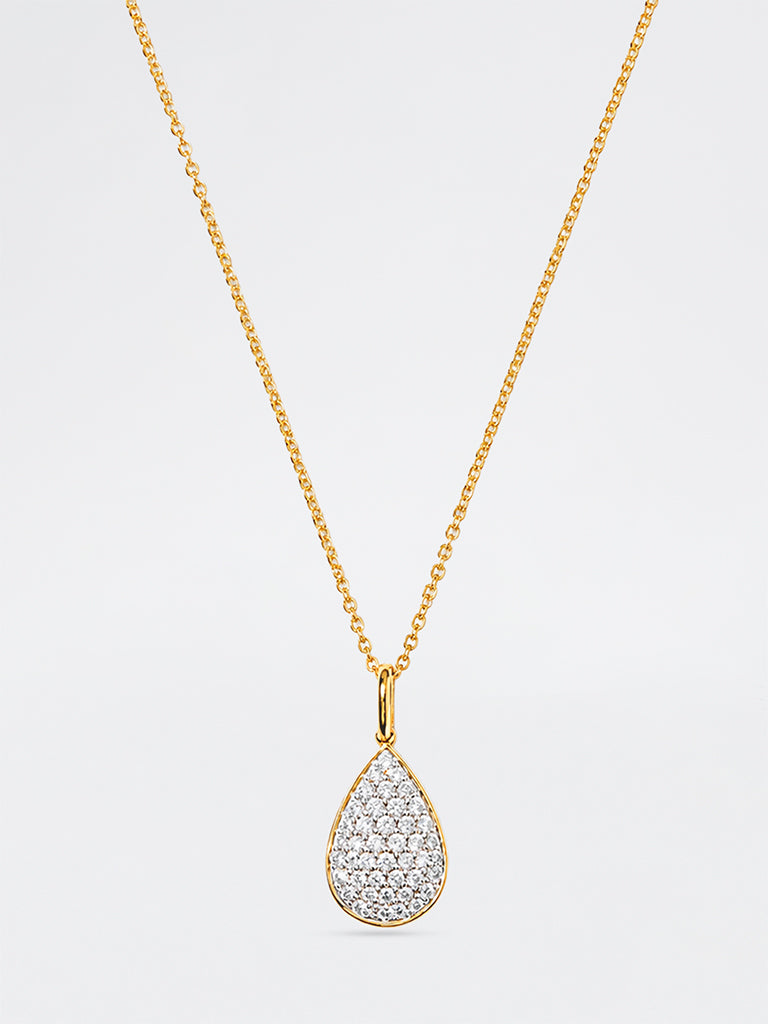 Pear Lab Diamond Pendant Necklace