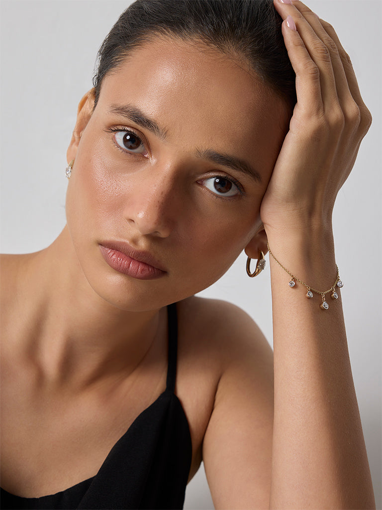 Pome Luxe Gold Lab Diamond Dangle Bracelet