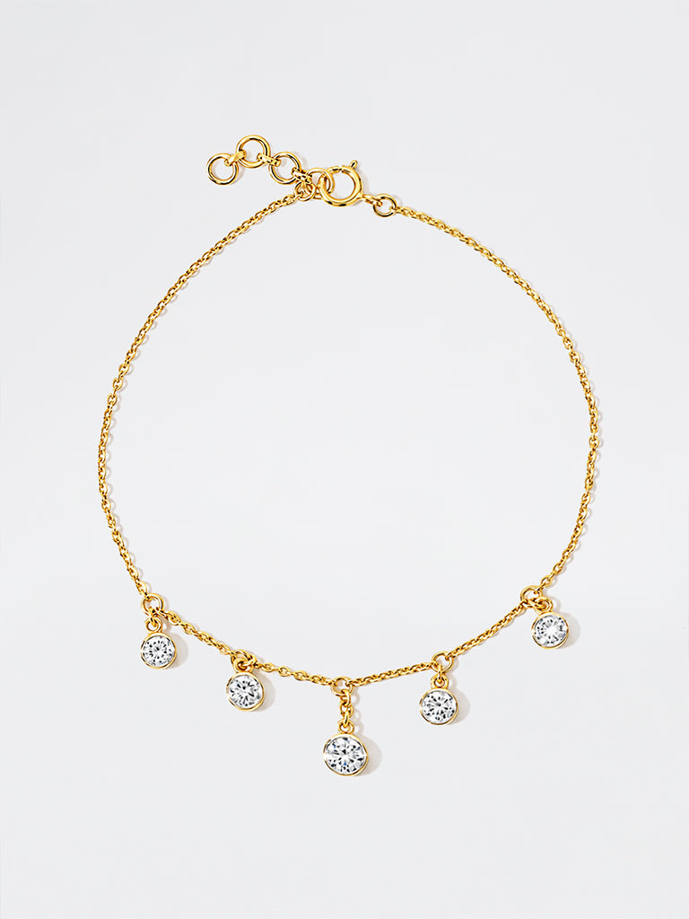 Pome Luxe Gold Lab Diamond Dangle Bracelet