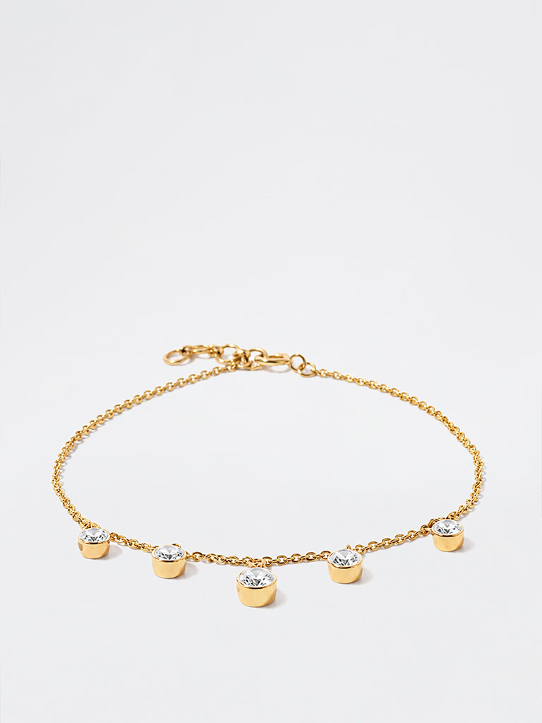 Pome Luxe Gold Lab Diamond Dangle Bracelet