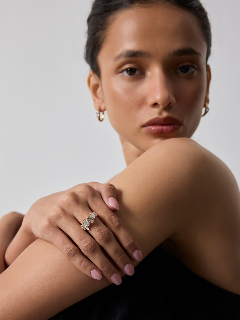 Pome Luxe Gold Multi-Cut Lab Diamond Ring