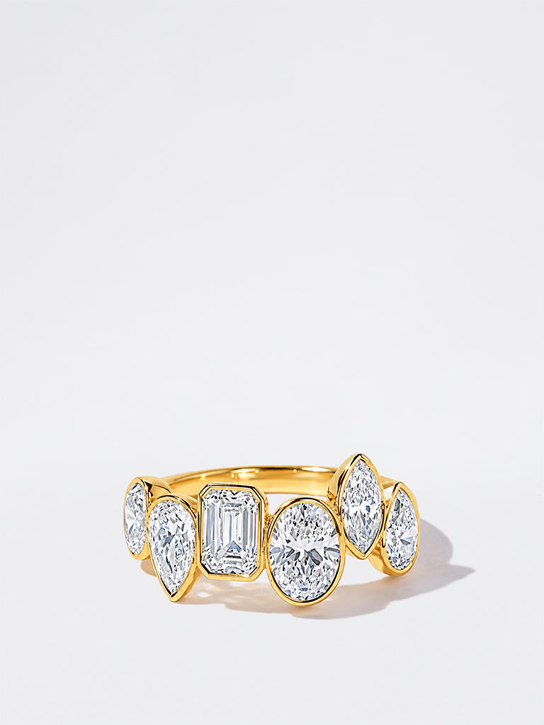 Pome Luxe Gold Multi-Cut Lab Diamond Ring