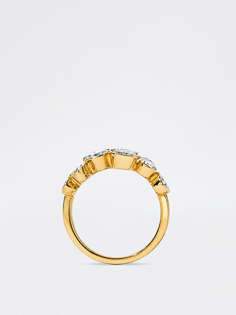 Pome Luxe Gold Multi-Cut Lab Diamond Ring