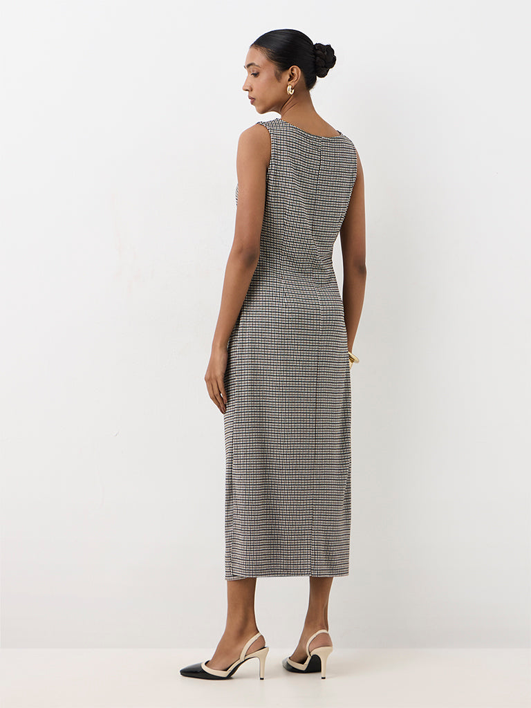 Wardrobe Multicolour Houndstooth Checkered Sheath Dress