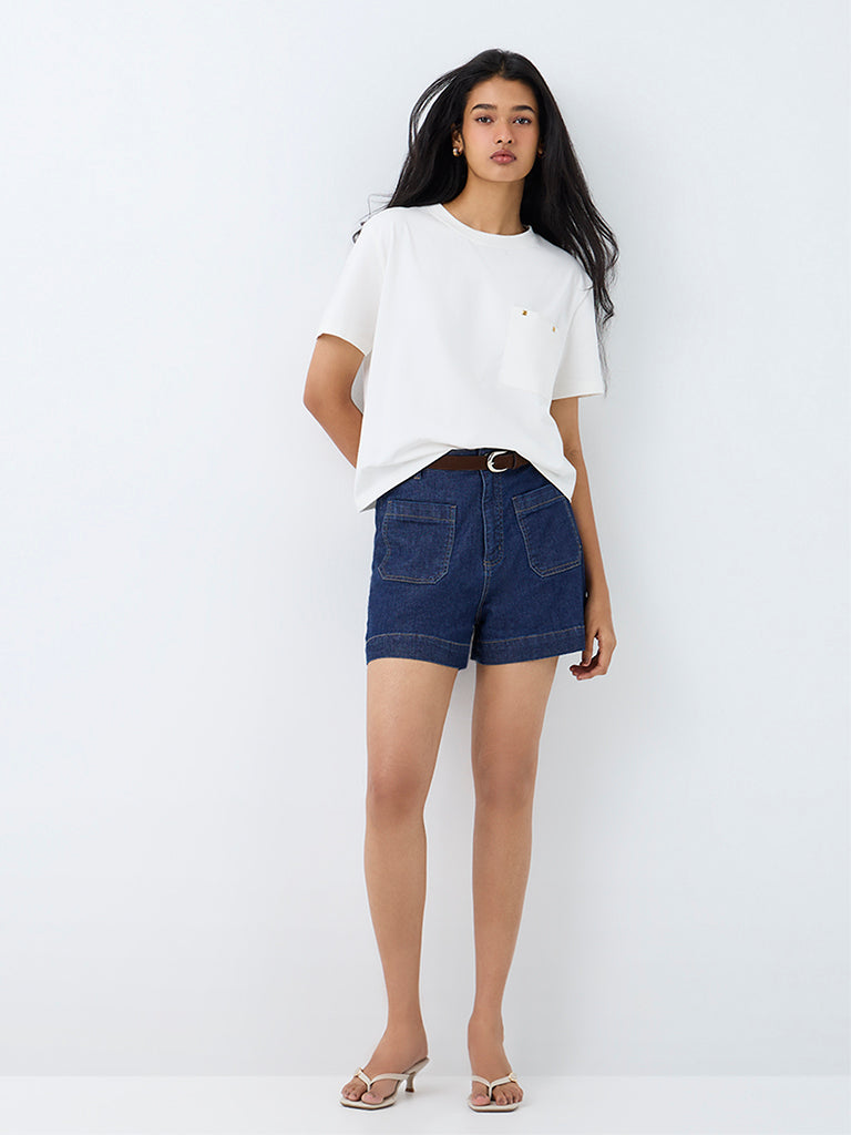 LOV White Cotton T-Shirt